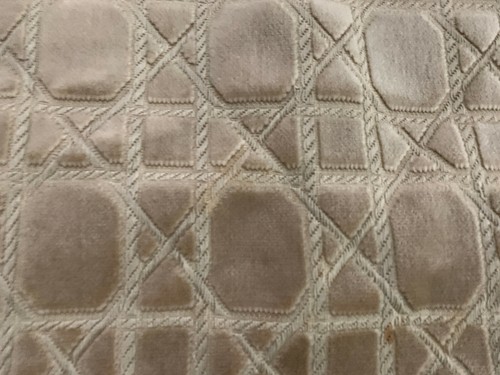 Vintage Velvet Upholstery Art Deco Patterned Fabric Bedspread Large - Picture 5 of 11