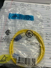 Cat 5e 3ft yellow NOS cables Allen Tel Products AT1505EV-YL