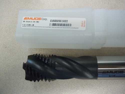 NEW Emuge CU503200.5022 Enorm 2-VA 1-1/2-6 Thread, Spiral Flute Tap Modified Bot - Picture 6 of 6