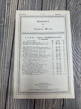 Vtg Boosey Series of Choral Music 1578 Friend 1939 Sheet Music