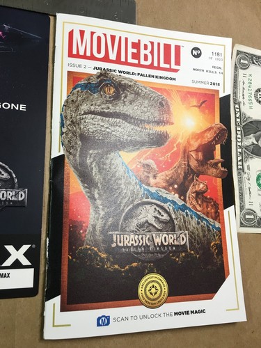 Jurassic World Fallen Kingdom IMAX Regal Collectible Ticket + Moviebill 2018 - Picture 3 of 6