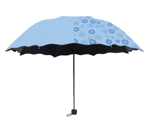 Women Colors Changing Umbrella Sun/Rain Protection Folding Anti-UV Parasol UK - Picture 15 of 19
