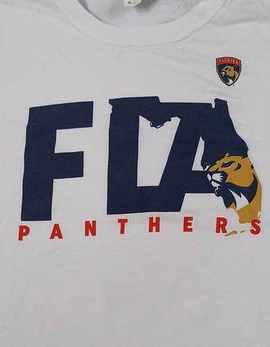 Vintage Florida Panthers Hockey T-Shirt Size XL White With Graphic and Logo - Picture 2 of 6