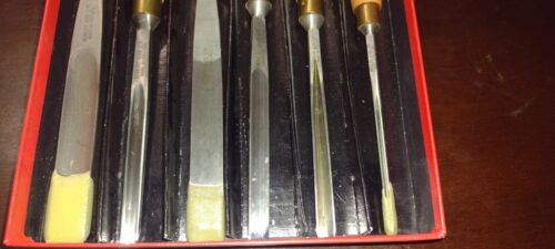 Ashley Iles Carving Tools Hardwood Handled York Set, Made In England, Set of 6 - Picture 3 of 11