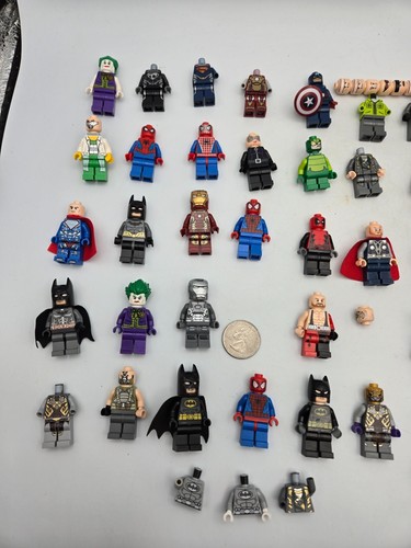 LEGO DC Marvel Comics Super Heroes Avengers Iron Man Deadpool Minifigure Lot x41 - Picture 2 of 6