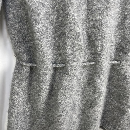 Maya Wolle Kaschmir Strickjacke Pullover Größe Klein Grau Schal Kragen Krawatte Druckknopf Taille - Bild 9 von 13