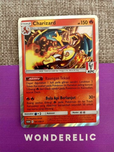 Charizard KFC Promo 181/S-P Holo Foil Pokemon Card Indonesia Exclusive NM-MINT - Picture 1 of 2