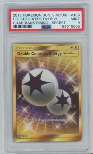 Pokemon Guardians Rising Double Colorless Energy Gold Full Art 166 - PSA 9 Mint - Picture 1 of 2