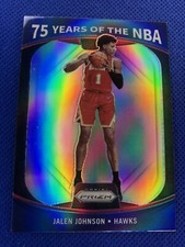 2021-22 #24 Jalen Johnson Panini Prizm Basketball 75th Anniversary Prizm Hawks