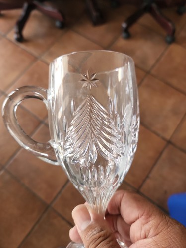 (8) In Box Mikasa Crystal Christmas Tree Coffee Mug SN 106/026 Germany - Picture 8 of 10