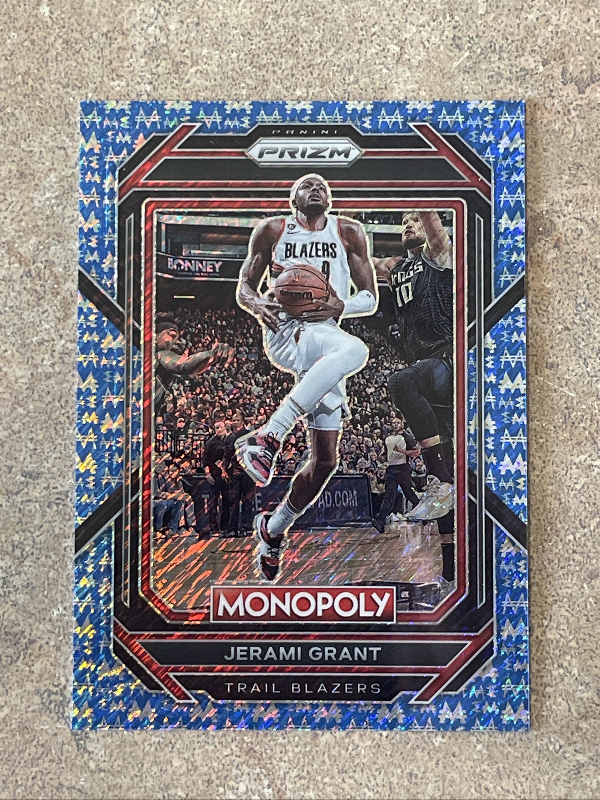 2022-23 Panini Prizm Monopoly Jerami Grant Blue Money Shimmer /10 SSP 🔥📈