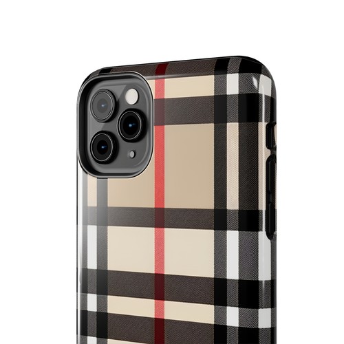 Plaid Phone Case for iPhone 15 14 13 12 11 Pro Max XR XS X 8 Plus Tan Black Red - Photo 87 sur 98