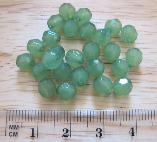 150 6mm "opal" translucent round faceted acrylic plastic beads choose colour - Picture 7 of 8