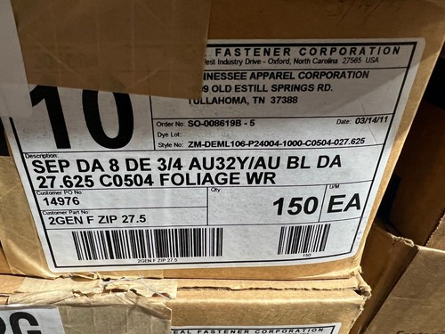 IDEAL Military Spec Zippers #10 Foliage Green Assorted Sizes - Picture 4 of 6