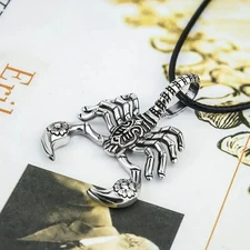 Fashion Hip Hop Scorpion Pendant Necklace, Punk Style Scorpion Pendant, Personal