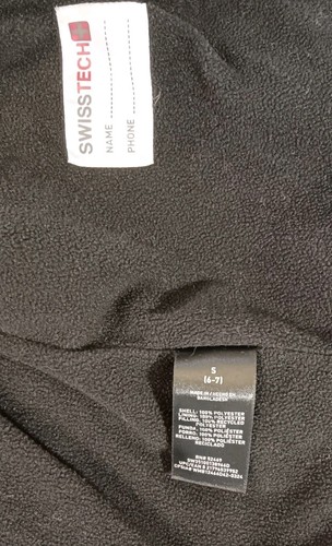 Swiss Tech Puffer Long Sleeve Hooded Black Zip Jacket Boys Kids Size S/CH (6-7) - Picture 3 of 4