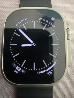 Apple Watch Ultra  1 49mm Titangehäuse & Ocean Armband schwarz, GPS & Wifi, OvP