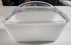 Vtg Westinghouse Milk Glass Refrigerator Baking Dish Loaf Pan w/Domed Lid 9"
