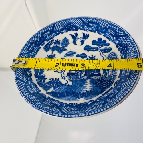 Plato de entremeses pequeño sauce azul SUPER RARO Japón 5" plato platillo Japón - Imagen 3 de 5