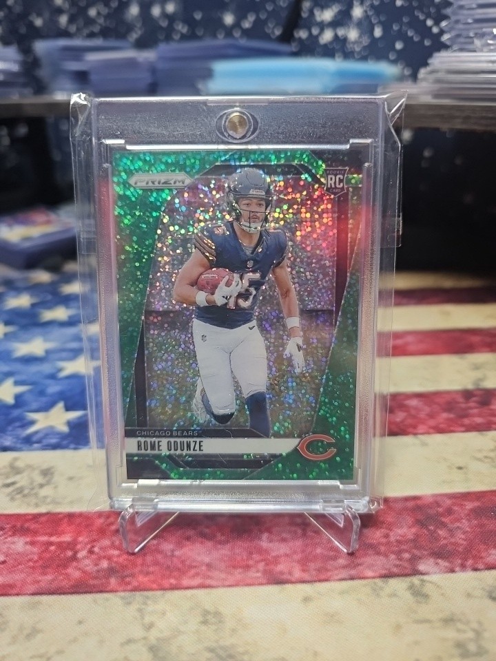 2024 PANINI PRIZM GREEN SPARKLE PRIZM #385 ROME ODUNZE RC /8 🔥🔥🔥!!!