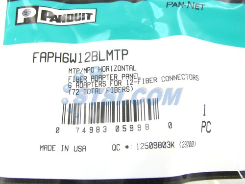 Panduit FAPH6W12BLMTP 72-Fiber Horizontal Fiber Adapter Panel, MTP/MPO ~STSI - Picture 3 of 7