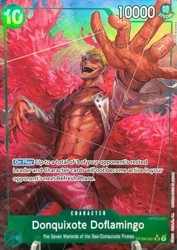 • Donquixote Doflamingo • OP04-031 Alt Art Holo One Piece TCG NM