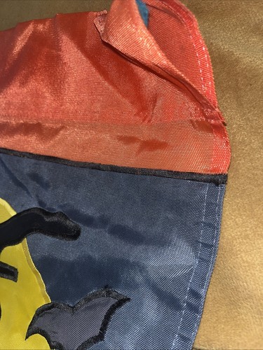 Vintage 1980's Fall Halloween Stitched Banner Flag Fall October Flags Post Vtg - Picture 12 of 24