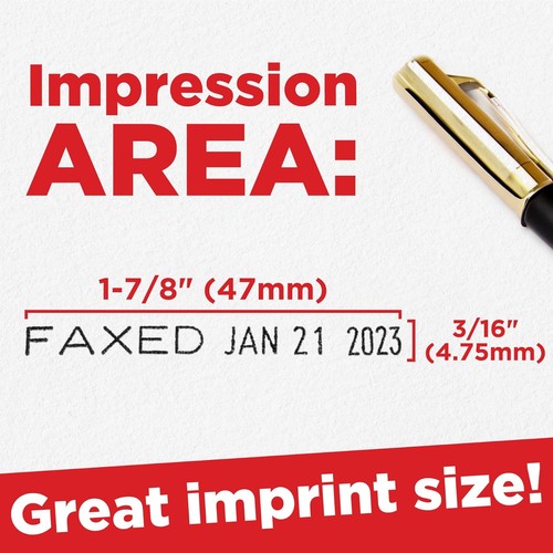 12-Phrase Dater - Date & Phrase Self-Inking Stamp - Red Ink - Picture 3 of 7