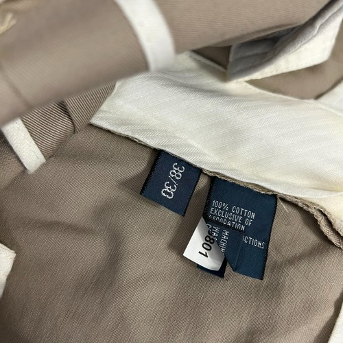 Pantalones Polo Ralph Lauren Para Hombre 38x30 Beige Caqui Ethan Pantalón Chino Plisado - Imagen 9 de 9