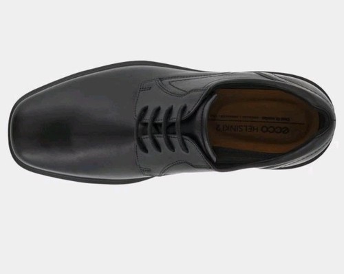 *Nuovo con scatola* ECCO scarpe Oxford da uomo Helsinki 2 punta liscia in pelle (nero, US 8-8,5) - Foto 9 di 10
