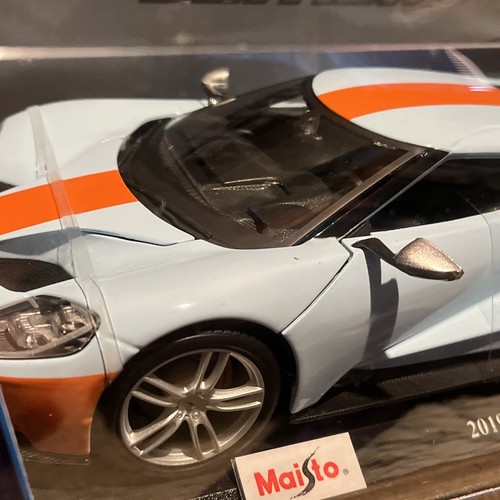 Maisto 2019 Ford GT Special Edition blau mit orangen Streifen Maßstab 1:18 - Bild 5 von 6