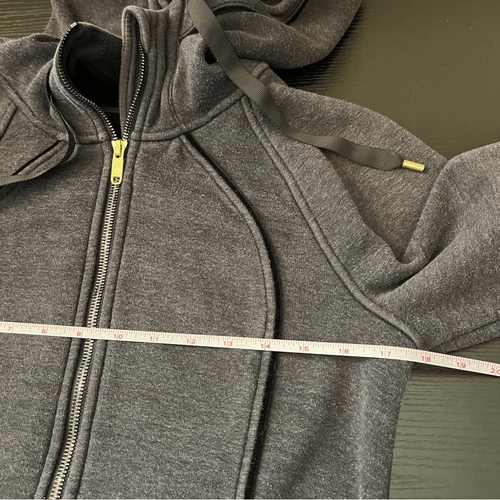 Lululemon Scuba Hoodie Plush Dark Gray & Gold Zipper 6 - Picture 15 of 16