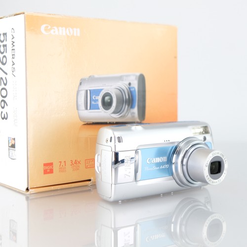 Canon PowerShot A470 digitale Kompaktkamera 7,1 MP silber CCD Sensor Digicam Retr