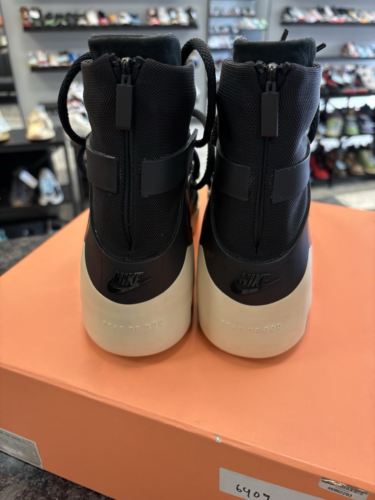 Size 9.5 - Nike Air Fear Of God 1 Black thumbnail 3