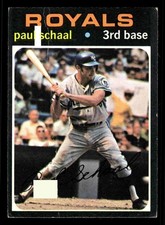1971 Topps #487 Paul Schaal - Kansas City Royals (Low Grade)