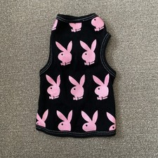 Pet Accessories Playboy Bunny Dog Shirt Black & Pink Sparkle Small