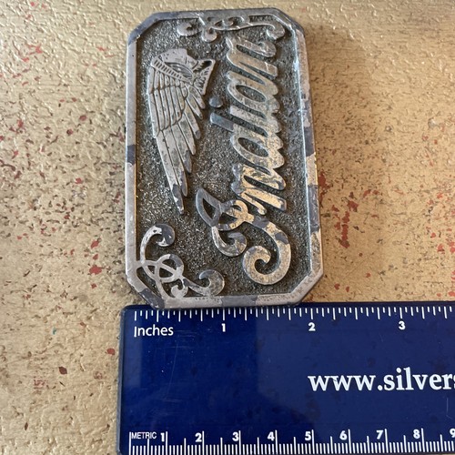 Vintage Indian Motorcycle Chief Belt Buckle Emblem Original 1960s 1970s MM 651 - Picture 3 of 12
