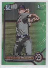 2022 Bowman Draft Chrome Green Refractor /99 Troy Melton #BDC-118