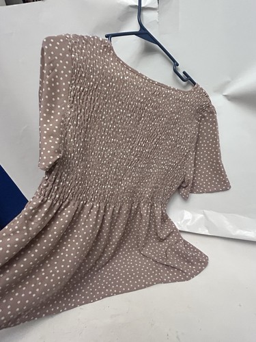 Blusa mujer Urban Romantics grande con hombros descubiertos lunares malva - Imagen 3 de 3
