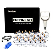 Cupluw Cupping Kit for Massage Therapy - 32 Cups Professional Chinese Cupping...