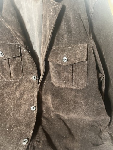 Gap Vintage Brown Suede Leather Shacket Jacket Button Size S Y2K.          Bb - Bild 8 von 10