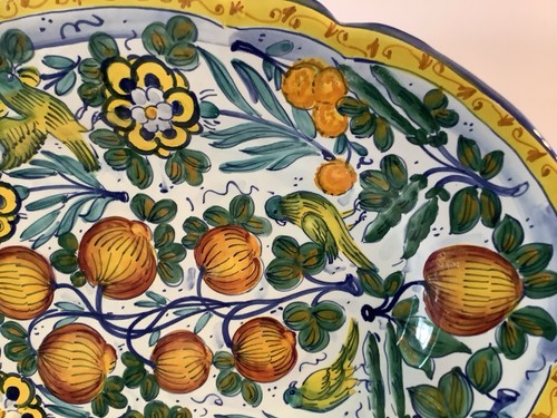 PLATO DE CERÁMICA ITALIANO PINTADO A MANO POR ALDO FUMANTI GUBBIO FIRMADO - Imagen 4 de 23