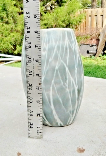ANDERSEN DESIGN Studiokeramik Birkenbaum ovale Vase 8" x 5" Grautöne - Bild 7 von 8