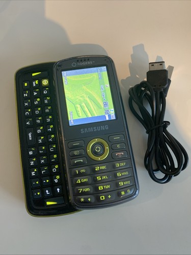 Clavier vintage Samsung SGH-T456 Retro Slider Phone QWERTY avec câble de charge