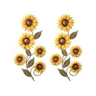 2pcs Metal Sunflower Wall Art for Porch Courtyard Fence and For indoor Walls