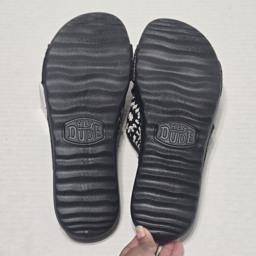 Sandalias de ganchillo Hey Dude Christi Slide Cottage para mujer talla 8 negras nuevas con etiquetas - Imagen 4 de 6