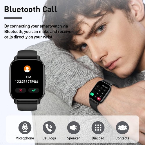 Smart Watch for Men Women 1.85†Smartwatch Answer/Make Calls 112 Sports Modes - Picture 4 of 7