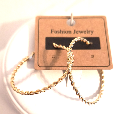 Modeschmuck neu goldfarben gedrehtes Seil Creolen Stil Ohrringe Hebelverschluss - Bild 10 von 16