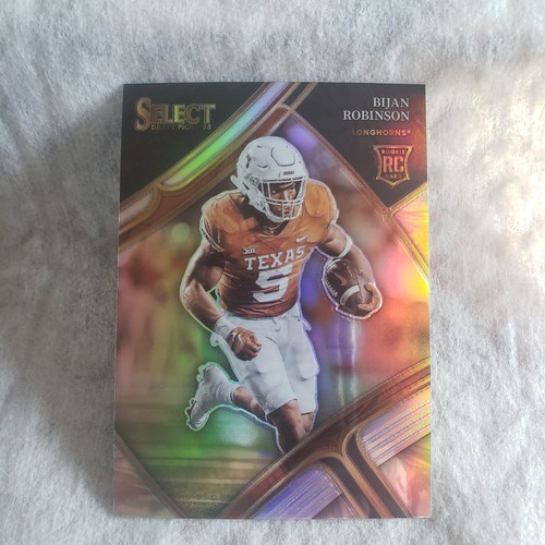 2023 Panini Select Draft Picks Bijan Robinson Silver Prizm Rookie Card