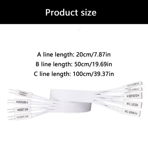 Computer Case Front Panel Extension Cable Motherboard Power Switching Jumper - Zdjęcie 8 z 11